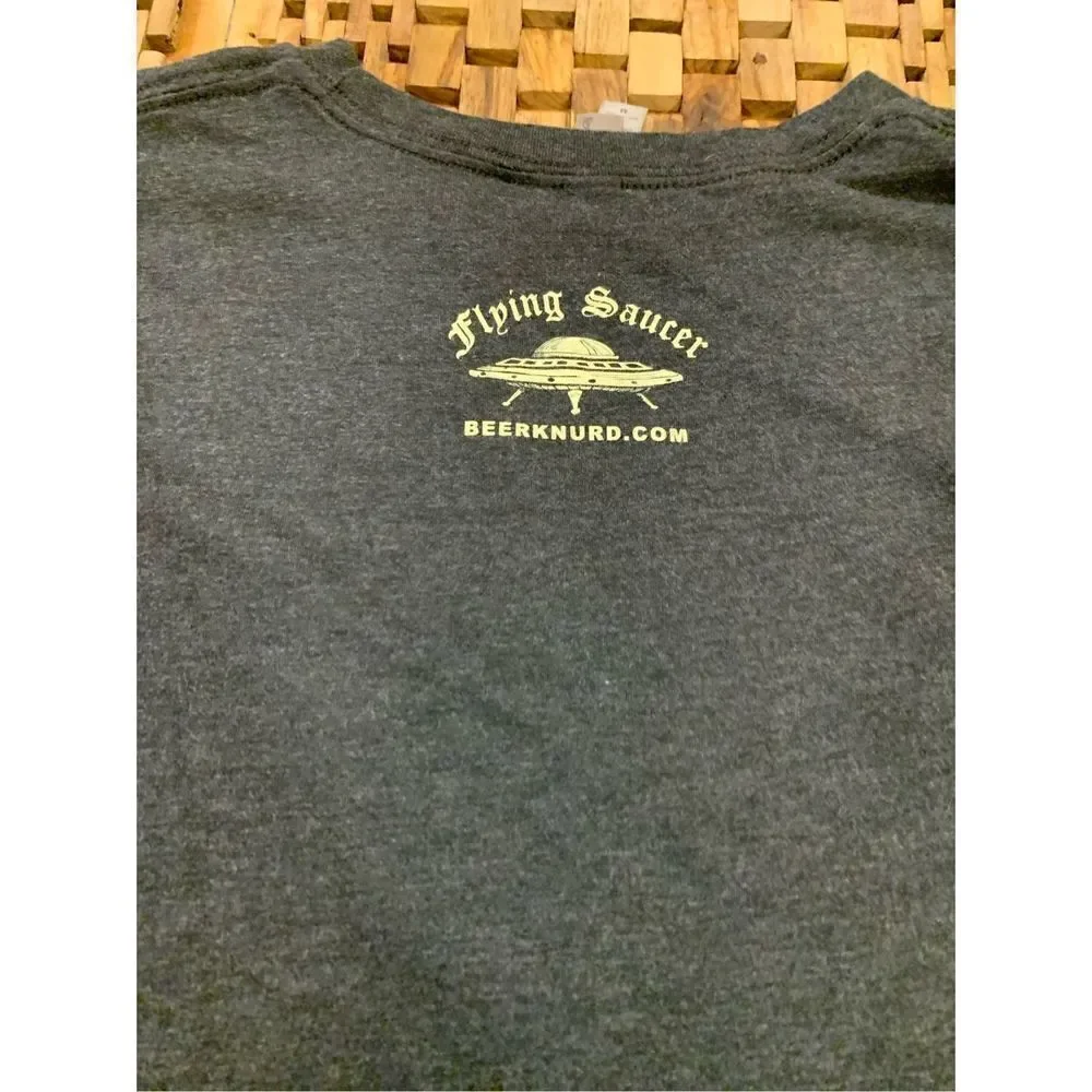 Flying Saucer Beer‎ Knurd 2016 Graphic T-Shirt, Size Medium, Next Level EUC - Picture 5 of 9